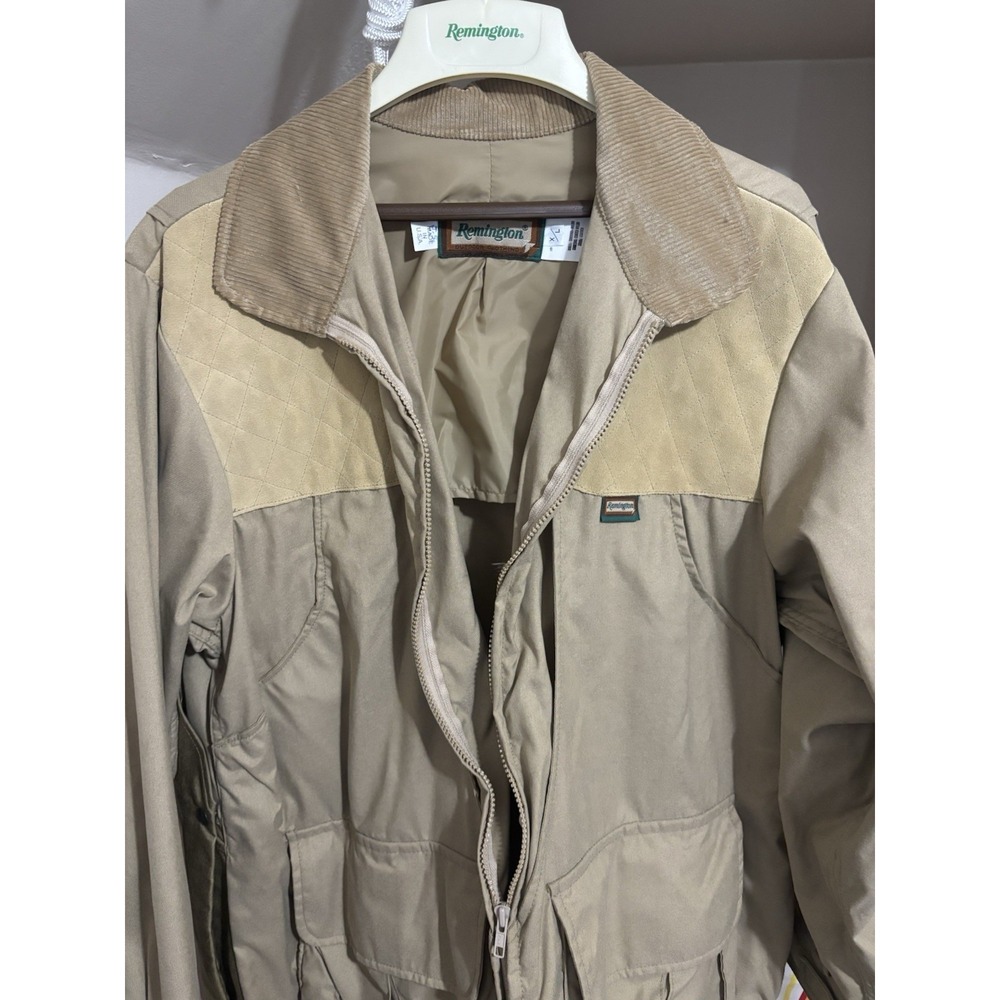 Vintage Remington Khaki Bird Hunting Game Bag Padded Jacket Coat ~ XL W/hangar